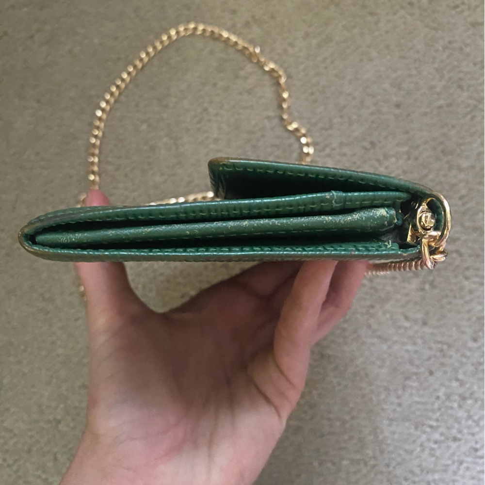 Louis Vuitton Sarah Epi leather wallet on chain green gold - Picture 4 of 9